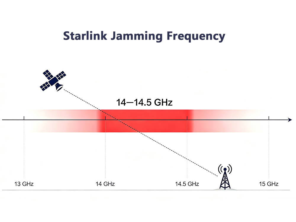 Why 14-14.5 GHz Is the Primary Starlink Jamming Frequency